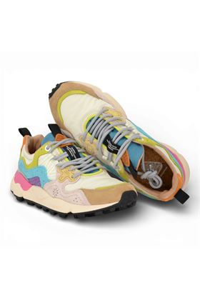 Sneaker donna Flower Mountain in camoscio e tessuto multicolore. FLOWER MOUNTAIN | YAMANO3W-1M11